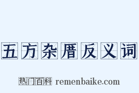 五方杂厝反义词是什么意思的图片